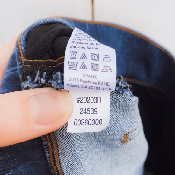 Spanx Distressed High Waist Ankle Denim Leggings S - Picture 14 of 14